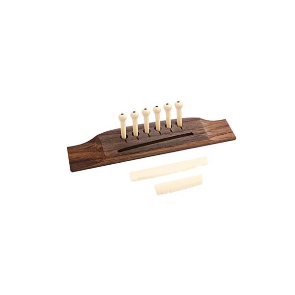 6 Pins Acoustic Electric Guitar Bridge 155.7*26*9.2MM Elegant Touch