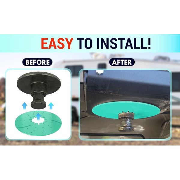 10 Inch 5th Wheel Grease Plate PP Material Easy Installation Fifth Wheel Lube Disc