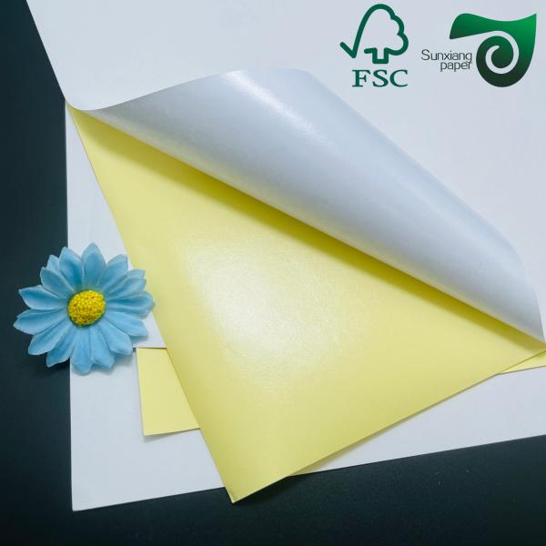 FSC Waterproof PET Printing Sticker Paper Glossy White Synthetic Paper Sheets