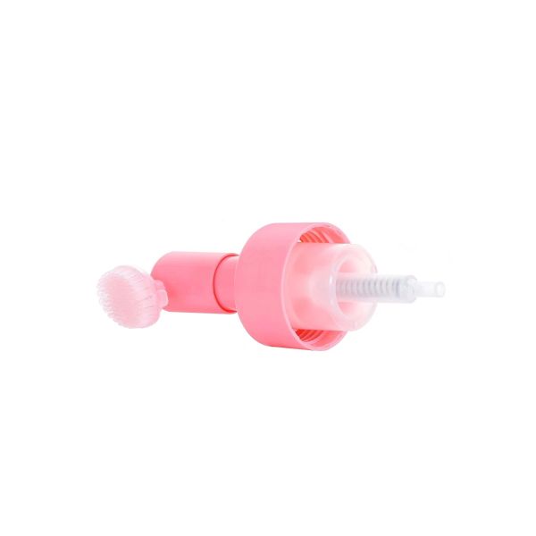 42/43mm Foam Pump with Silicone Brush for Facial Cleansing - Leak-Proof Cosmetic Pump Dispenser