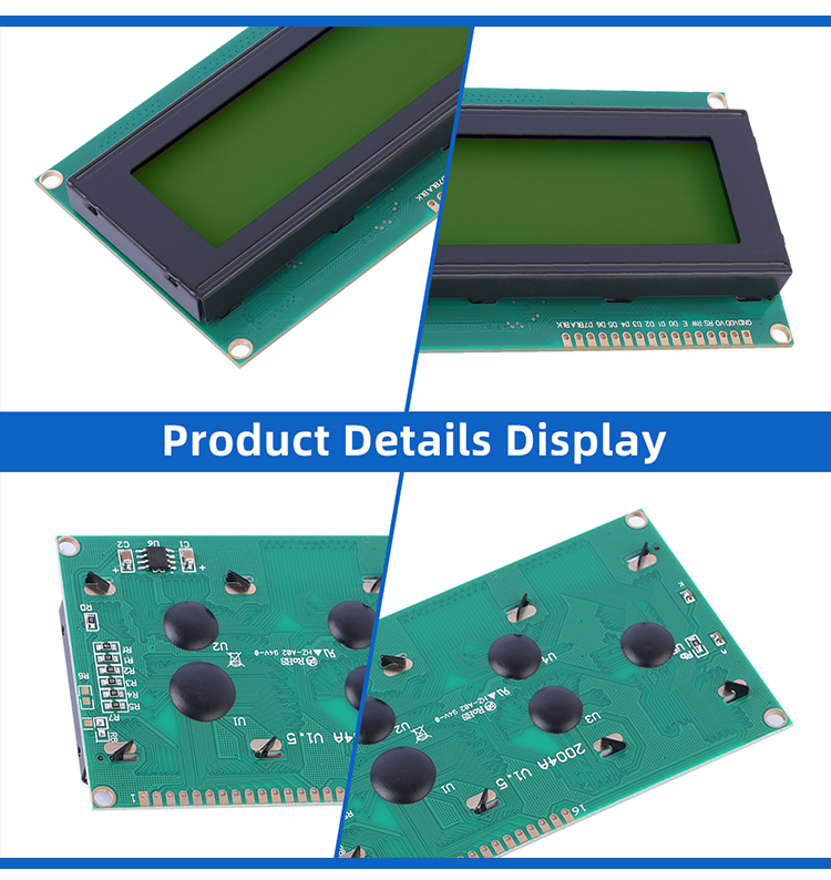 Cyrillic Yellow Green Film 2004A 3.3V Liquid Crystal Display Spot Module ST7066U Font Screen