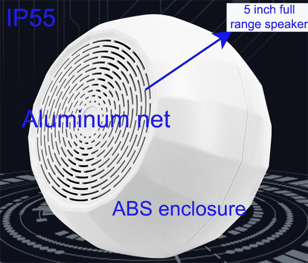 5W 2.5W Hanging Pendant Speakers 5 Inch ABS Ceiling Pendant Speakers