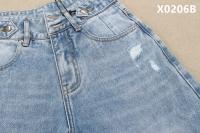 Tela orgânica da sarja de Nimes do algodão de 100% nenhuma obscuridade do Spandex - 3/1 de mão esquerda azul para tecer