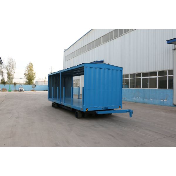 Remorque industrielle robuste à plateau modulaire 30T atelier entrepôt