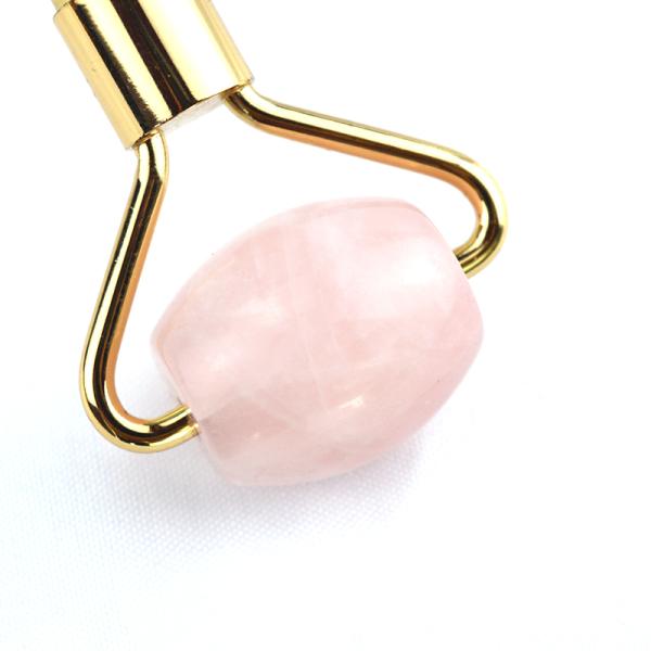 End Design Pink Rose Quartz Guasha Facial Roller 100% Crystal Gua Sha Massager for Face Eye Neck Massage Beauty Tools
