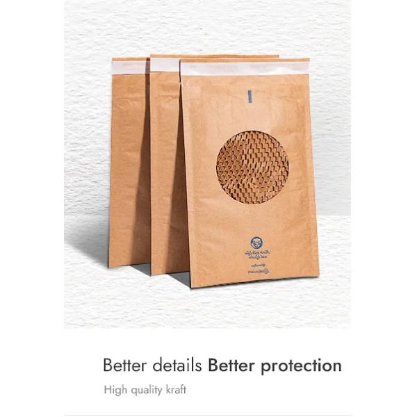 100% Paper Biodegradable Self Adhesive Courier Bags Padded Mailers