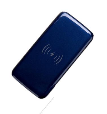 ABS 10000mAh UV finish Dual USB Mirror Wireless Charger Sticker Power Bank 5V 2.1A