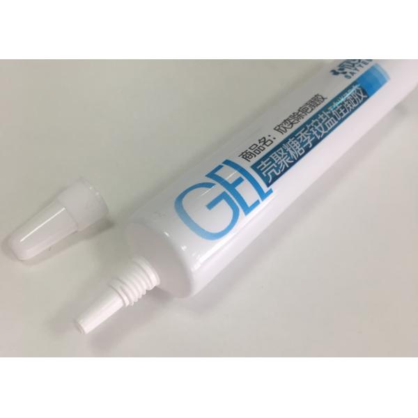 Diameter 19mm Long Nozzle Pharmaceutical Gel Tube Packaging With Flexo Stamping