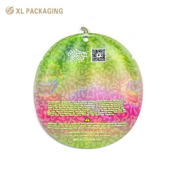 XL Упаковка Индивидуальная бумажная наклейка Этикетка Мини Уход за кожей Zip Seal Mylar пакеты Круглый пластиковый пакет для упаковки маски Влагостойкий