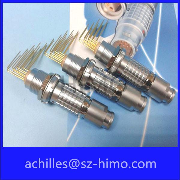 ip50 circular 5pin lemo replacement connector wit pcb contact pin