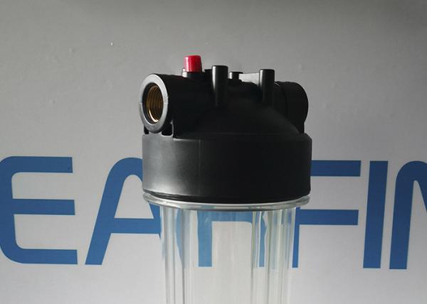 20'' food grade clear plastic water filter housings with  1'' inlet/outlet brass port