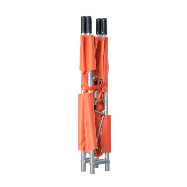 Two Folding Medical Stretcher Hospital Fire Rescue Transport High-strength aluminum alloyize,  inverted triangle outriggers,sturdy , durable,light and flexible