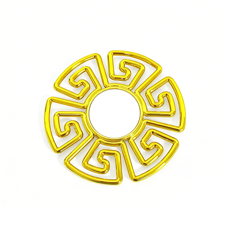 Minimalist Round Sofa Decorative Buckle Rings Plastic Geometric Pattern Gold & Silver Furniture Ornament Buttons for Chairs