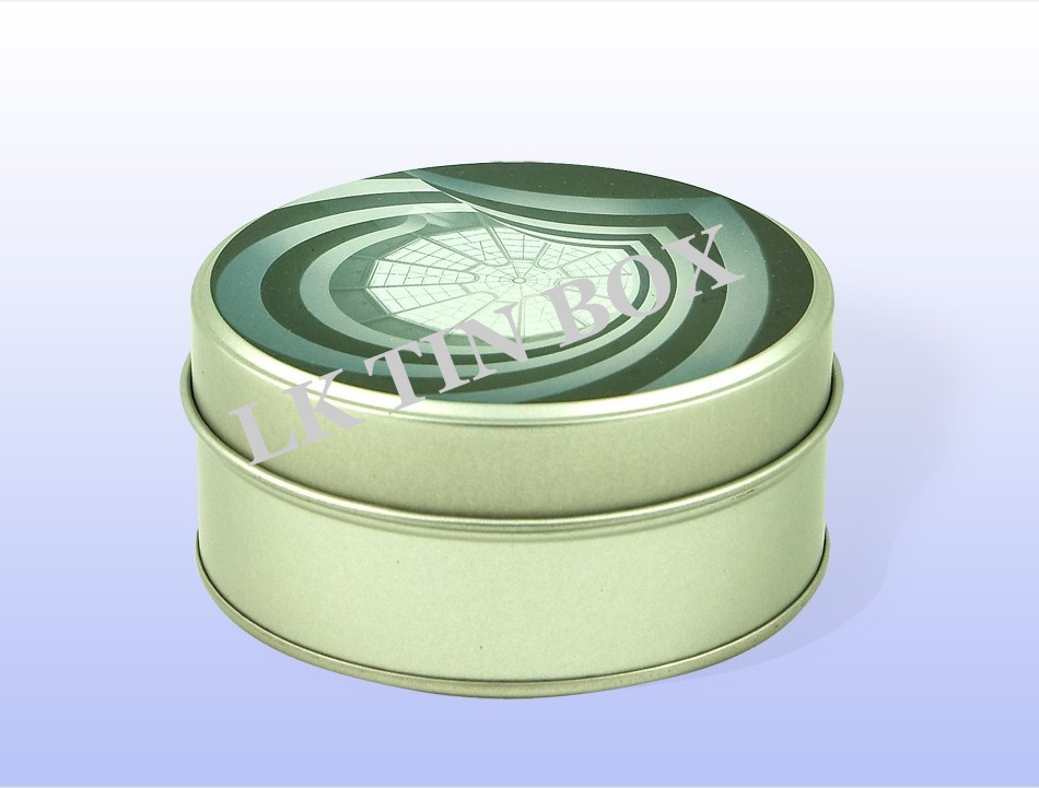 Printed Gift Tin Can For Watch Soap Washing Powder Storage , Window Round Tin Cans