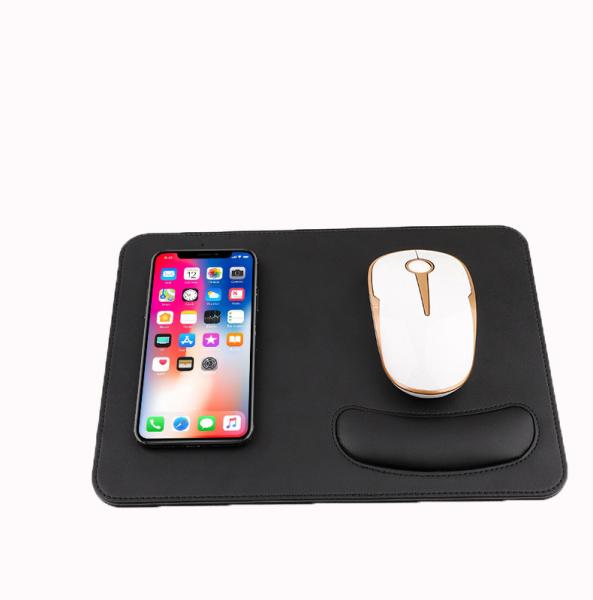 10W Waterproof Induction Charging Mouse Pad , Ergonomic Mouse Wrist Rest Pad