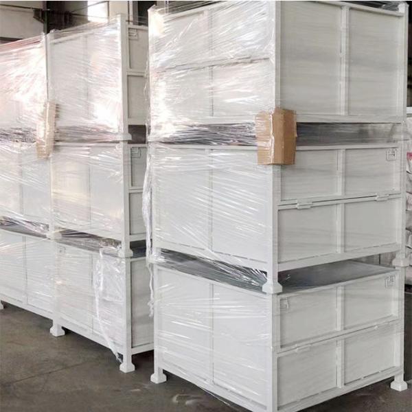 Movable Steel Stillage Cage Basket With Casters OEM ODM