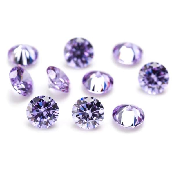 Synthetic Cubic Zirconia Loose Gemstones For Jewelry Birthstone Round Cut 4mm-10mm