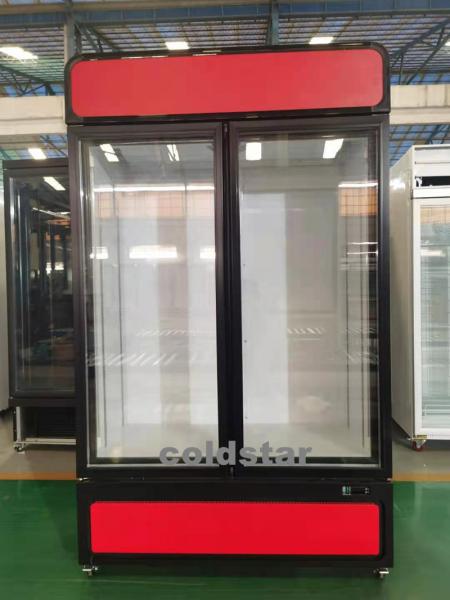 -22C Commercial Glass Door Ice Cream Display Cooler Supermarket Refrigerator Upright Freezer Showcase