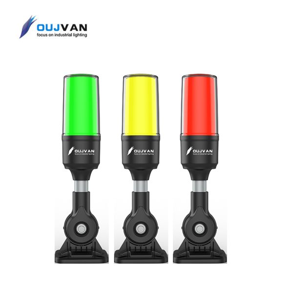 Industrial Signal Tower Light with 3 Colors IP54 Protection and 70000 Hours Lifespan for Machine Status Indication