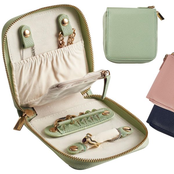 Multi Function Small Leather Jewelry Travel Bag For Ring Necklace Packaging Storage