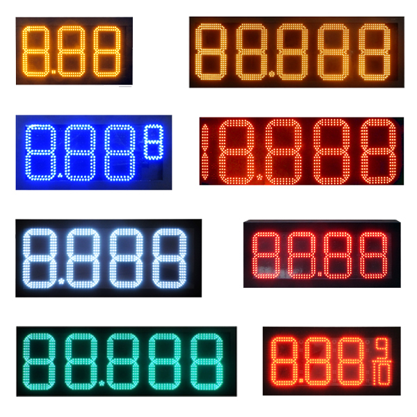 High Brightness LED Fuel Price Sign with Remote Control and Waterproof Outdoor Design for Gas Stations
