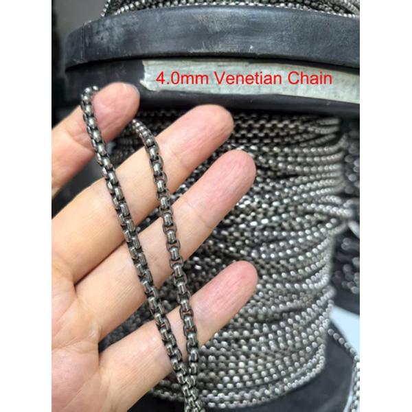 4.0mm Venetian Chain Titanium Accessories TA1 Titanium Chain for Jewelry Stock Available Custom Colors  Low MOQ