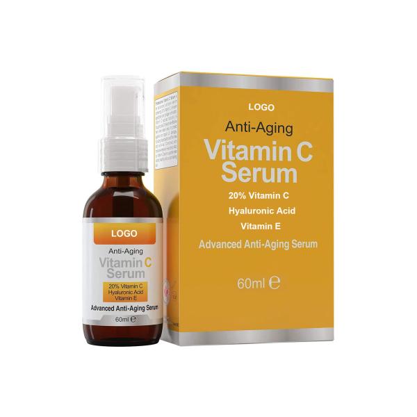 Sérum de vitamine C de marque de distributeur d'OEM pour la peau de visage blanchissant le sérum anti-vieillissement anticipé