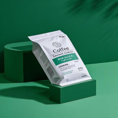 Custom Reusable Food Grade Stand up Pouch Flat Square Bottom Side Gusset Matt Coffee Packaging Bag