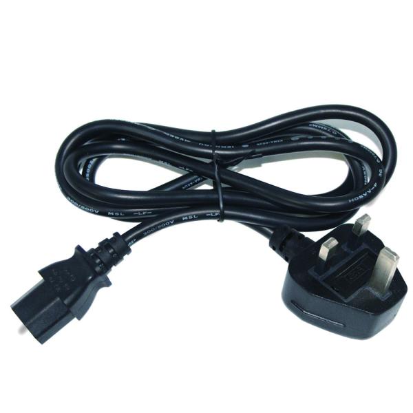 British Fused 3 Prong Power Supply Cable Cord IEC320 C13 To UK PLUG BS1363