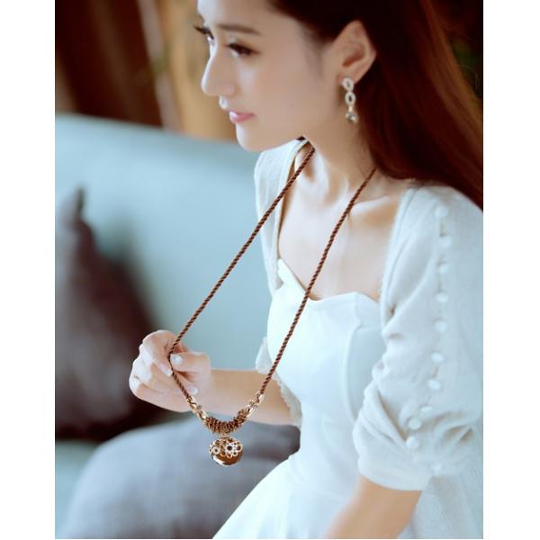 South Korean imports jewelry refined crystal sweater long section of rope chain necklace