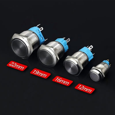 Stainless Steel Button Material Waterproof Light Switch ightless Pushbutton Switch and Flat Buttons