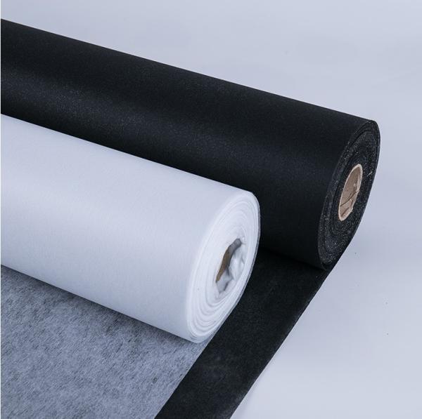 Polyester Interlining for Clothing Accessory in Black White and Gray Width 15-150cm