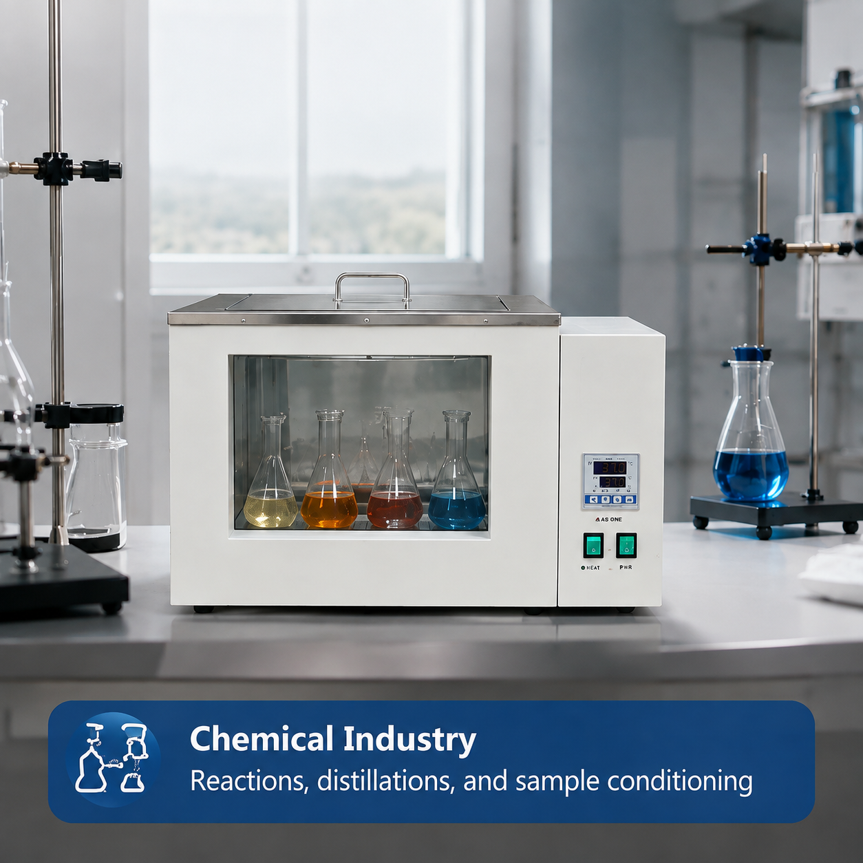 Cenlee Thermostatic Water Bath with Circulating Pump 304 Stainless Steel LED Display RT+5-100C for School Chemistry Teaching Lab