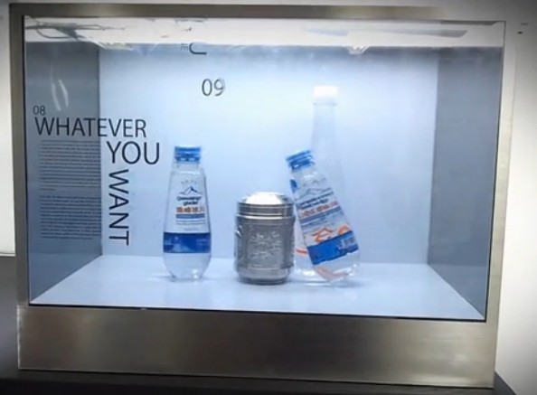 Full HD 1080P Flexible Transparent LCD Display 47 Inch For Acrylic Cooler Door , MPEG1 / MPEG2