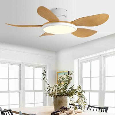 Ventilateur de plafond LED rétro de 52 pouces avec lumière de nuit