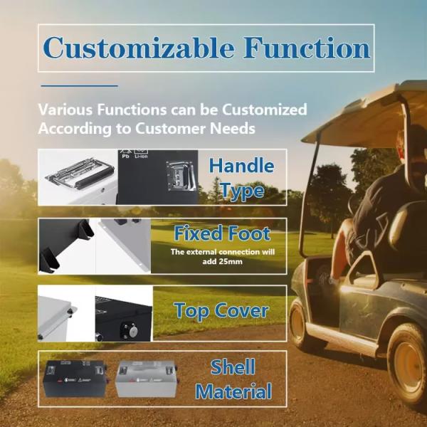 Golf Cart Lithium Battery LiFePO4 Battery 40Ah 50Ah 60Ah 100Ah 300Ah 36V 48V 60V 72V Cycle Life Over 4000 Cycles