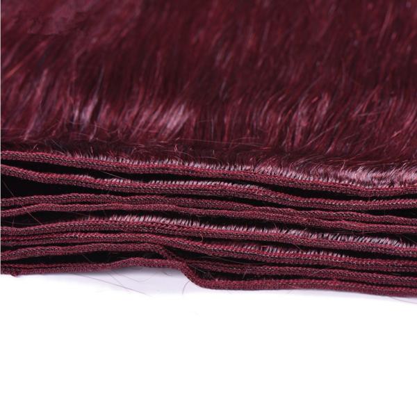 Silky Straight Virgin Brazilian 100 Human Hair Extensions 99J Color