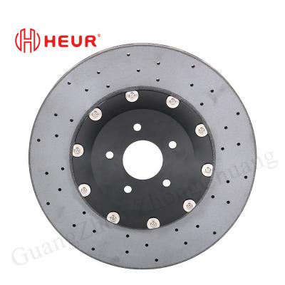 HEUR Brake Carbon Ceramic Disc For Nissan Gtr R35 Sentra B18 Customize 390*34*75mm