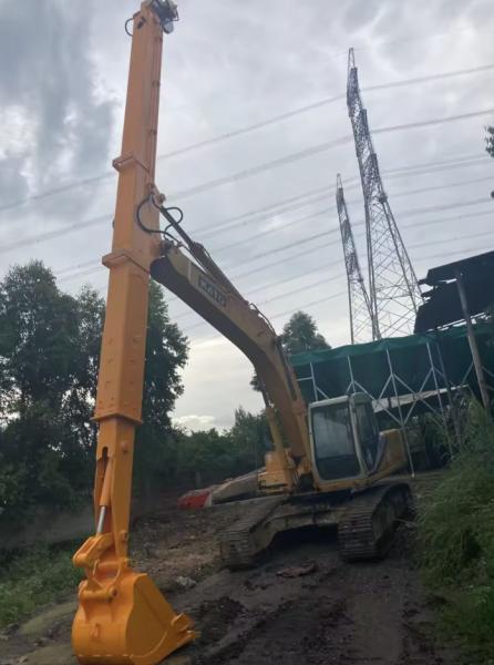 Top Rated Sales Excavator Parts KM150 Clamshell Telescopic Long Reach Arm With Depth 15m