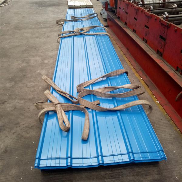 0.476mm blue corrugated color steel roof sheets 2500mm length for living house