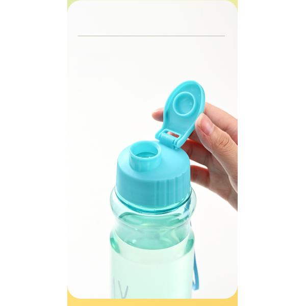 Custom 500ML PET BPA Free Personal Cup Sport Plastic Drinking Water Bottles With Strap Multi Colors