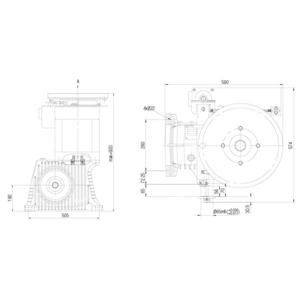 430kg Deadweight Escalator Driving Elevator Traction Machine Motor