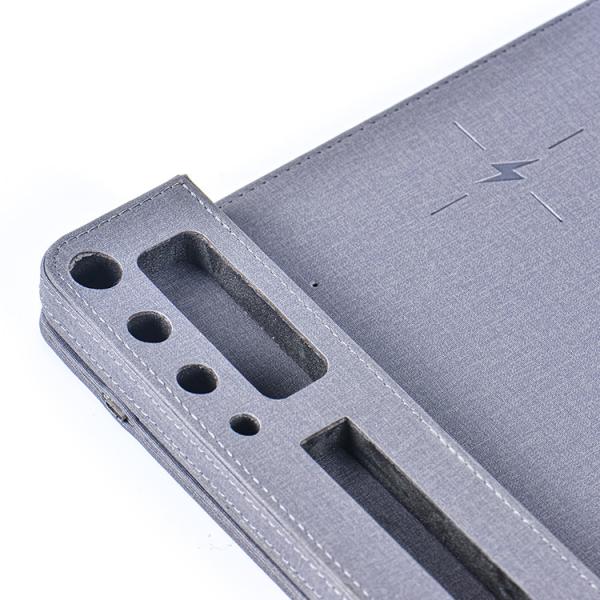 New Design Mouse Pad With 4 In 1 Function Mouse Pad Cellphone Holder Pen Slot Wireless Charger Mouse Mat