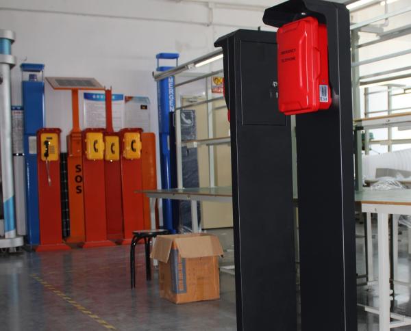 Telefone da emergência da borda da estrada da liga de alumínio para a borda da estrada, terreno, escola