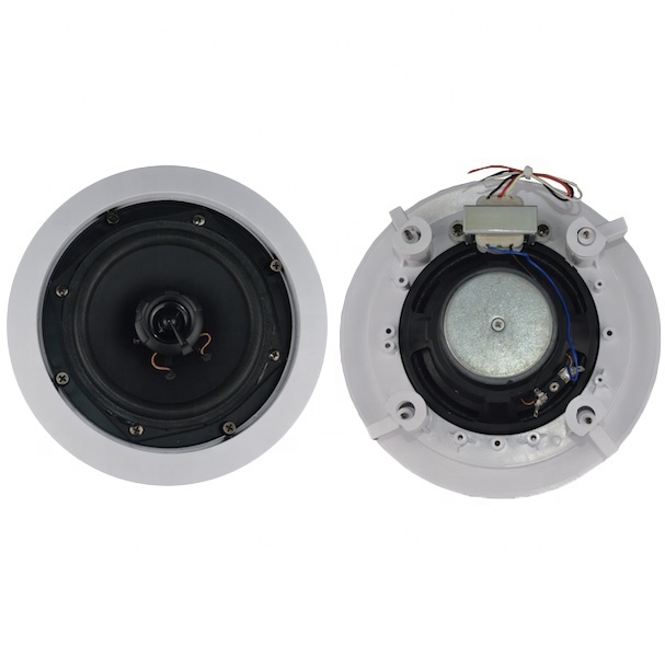 100V 6 Ceiling Speakers ABS Surround Sound Speakers Flush Mount