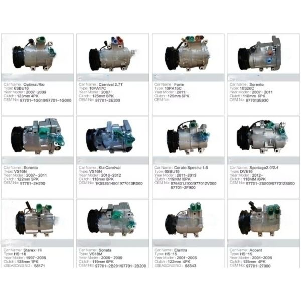 Ac  air Condition Compressor for Chevrolet Impala 3.5L 3.9L 2006-2011 0610132 10361040 1421471 1421471 1521471 2021471 22692375
