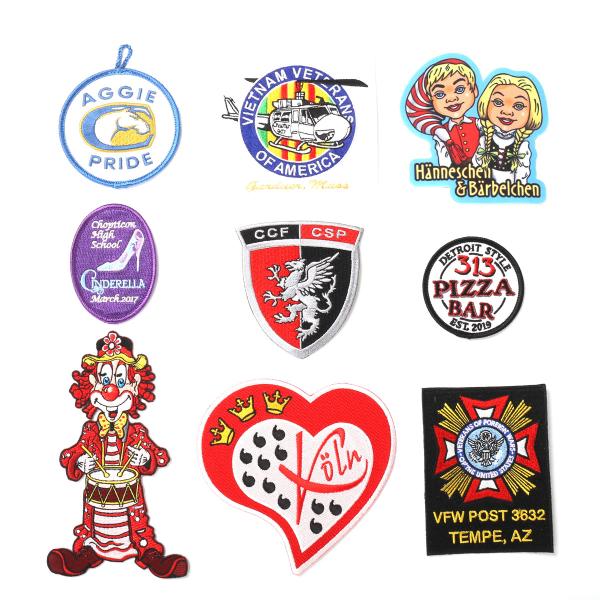 Custom Woven Chenille 3D Logo Embroidered Iron On Patches for Clothing Customization