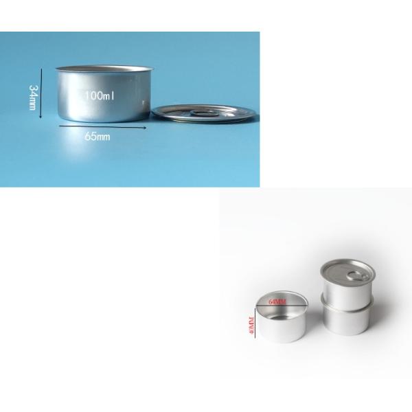 Cylindrical 100ml Aluminum Cans 65*34mm Dried Fruit Packaging