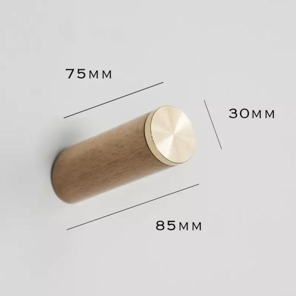 Ganchos de pared de madera, 4 paquetes ganchos de abrigo montados en la pared ganchos de madera rústicos para colgar ropa de baño colgador