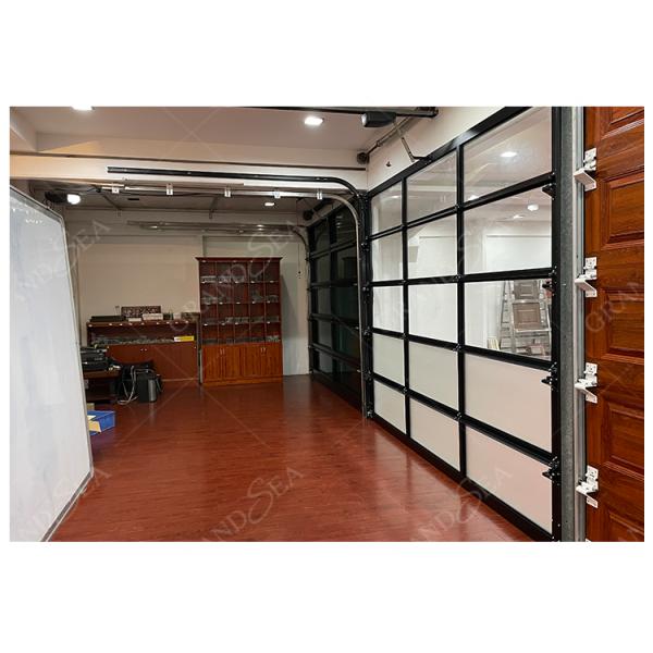Villa Luxury 16 Ft Foot Clear Frosted Full View Aluminum Automatic Double Modern Insulated Glass Garage Door for Sale